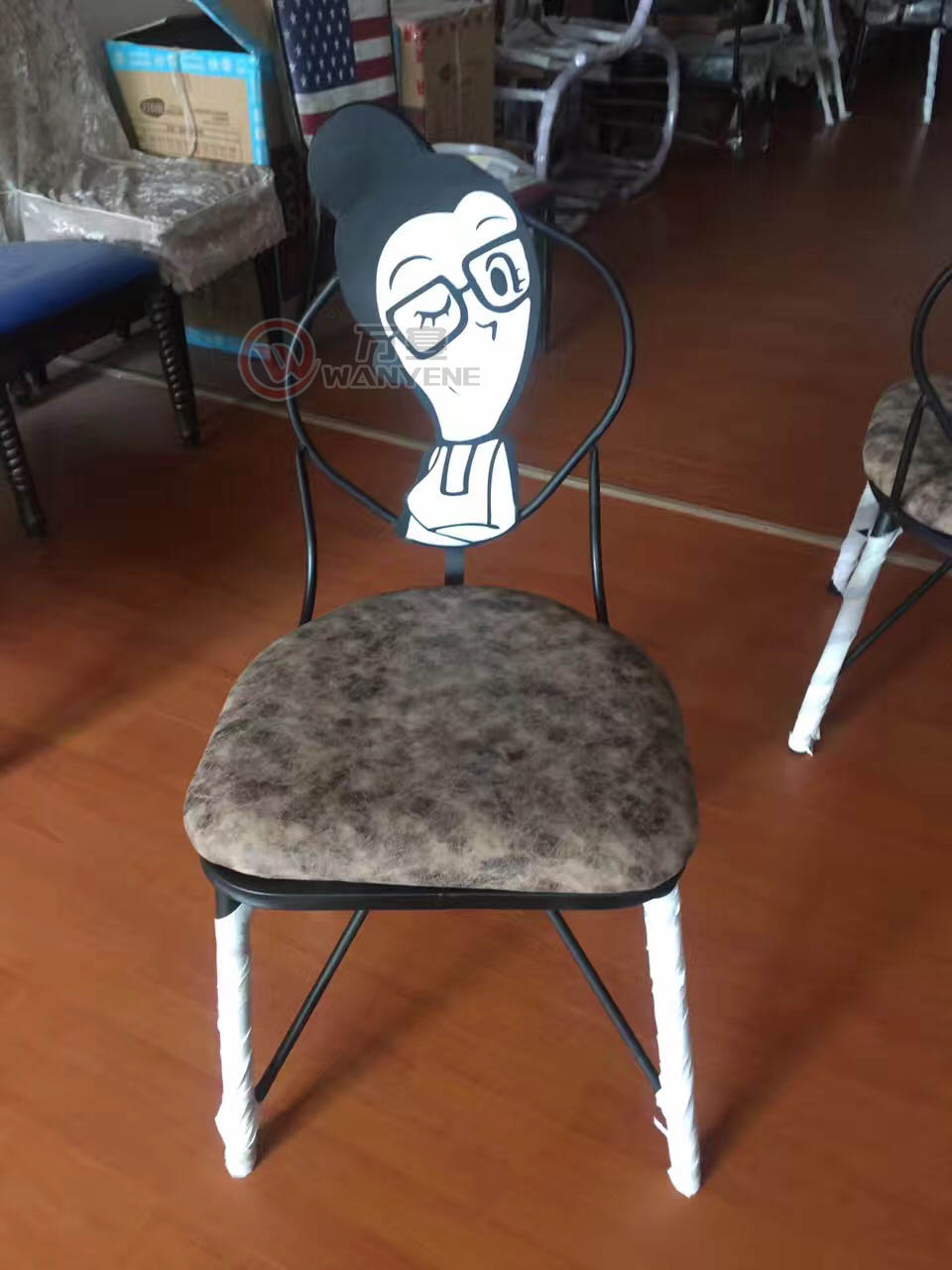 姑奶奶铁艺餐椅 便宜奶茶店餐椅 奶茶店用椅子
